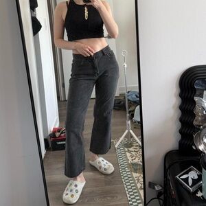 Vintage faded washed low rise jeans